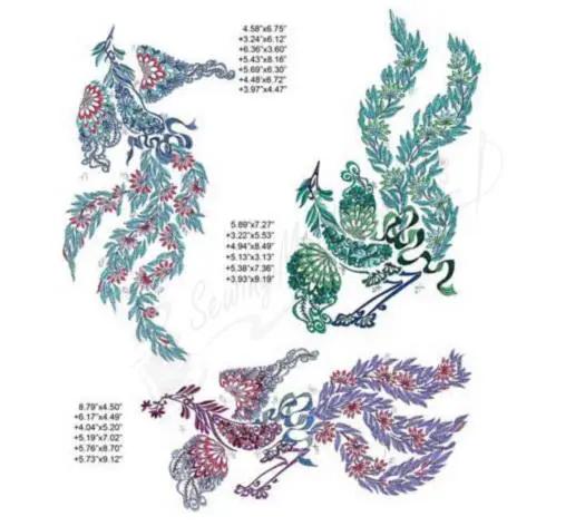 Momo-Dini Embroidery Designs - Dancing Birds (1000164)