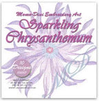 Momo-Dini Embroidery Designs Sparkling Chrysanthemum in purple-pink.