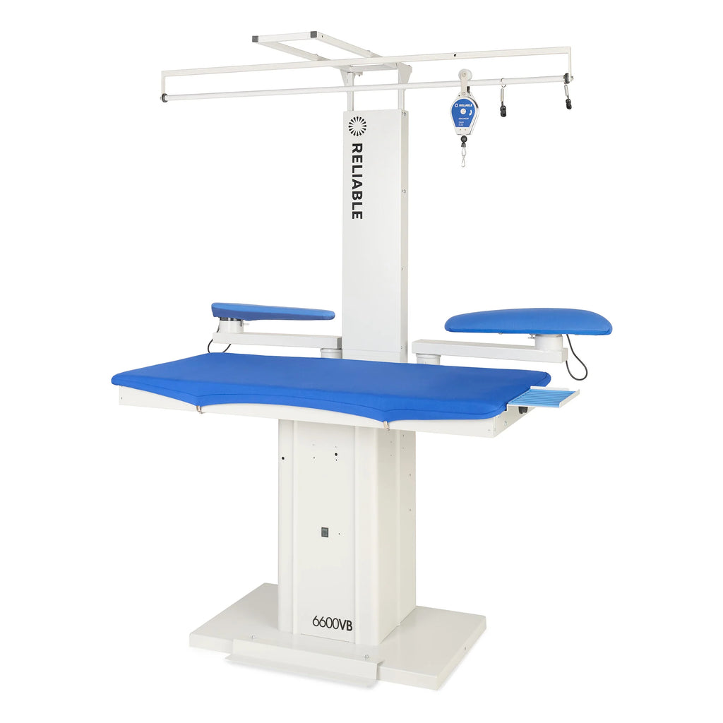 Reliable 6600VB Professional Rectangular Vacuum Pressing Table with Sleeve Buck and Lifter Set - Sewingmachinesplus.com
