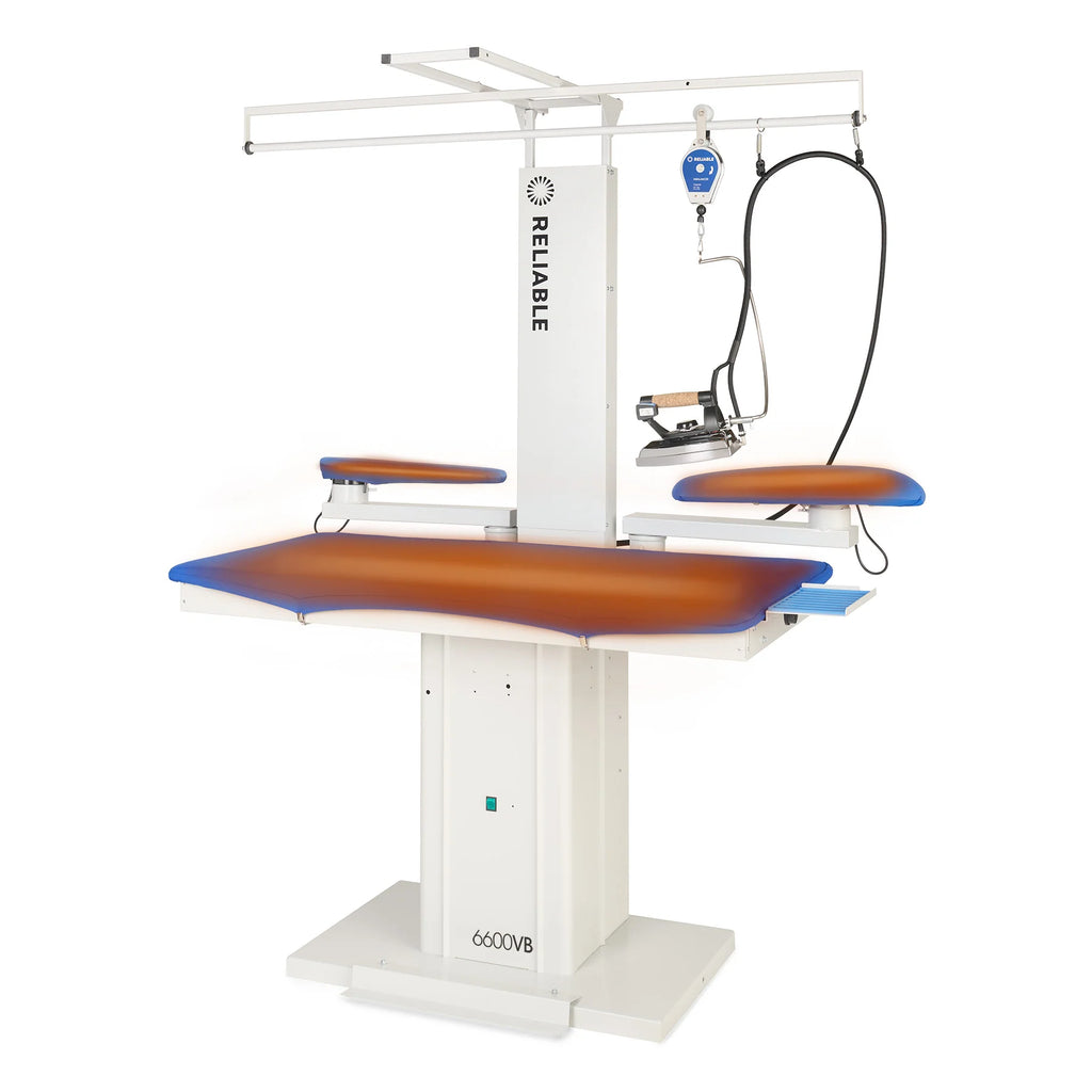 Reliable 6600VB Professional Rectangular Vacuum Pressing Table with Sleeve Buck and Lifter Set - Sewingmachinesplus.com