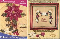 Poinsettia Swag by Anita Goodesign