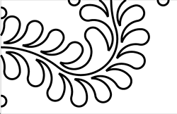 Groovy Board - 6in. Feather Corner Quilting Template