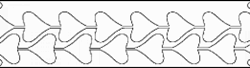 Groovy Board - 6in. Hearts Border Quilting Template