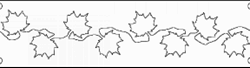 Groovy Board - 6in. Leaves Border Quilting Template