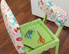 Arrow Sewing Chair White Riley Blake fabric on Green 7014W