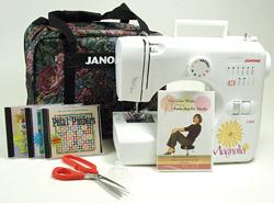 Janome Magnolia 7306 with Start to Sew Package - Scissors, Carrying Case, instructional DVD, & bobbins - Sewingmachinesplus.com