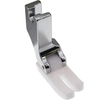 Janome HD9QCP Leather Kit presser foot; metal body with white plastic sole for leather sewing