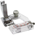 Janome quilting machine foot kit with clear plastic guide and numbered ruler for precise quilting
