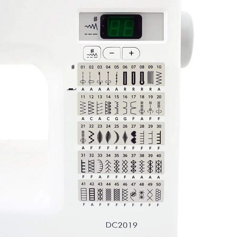 Janome DC2019 sewing machine, white, computerized; free bundle package included.