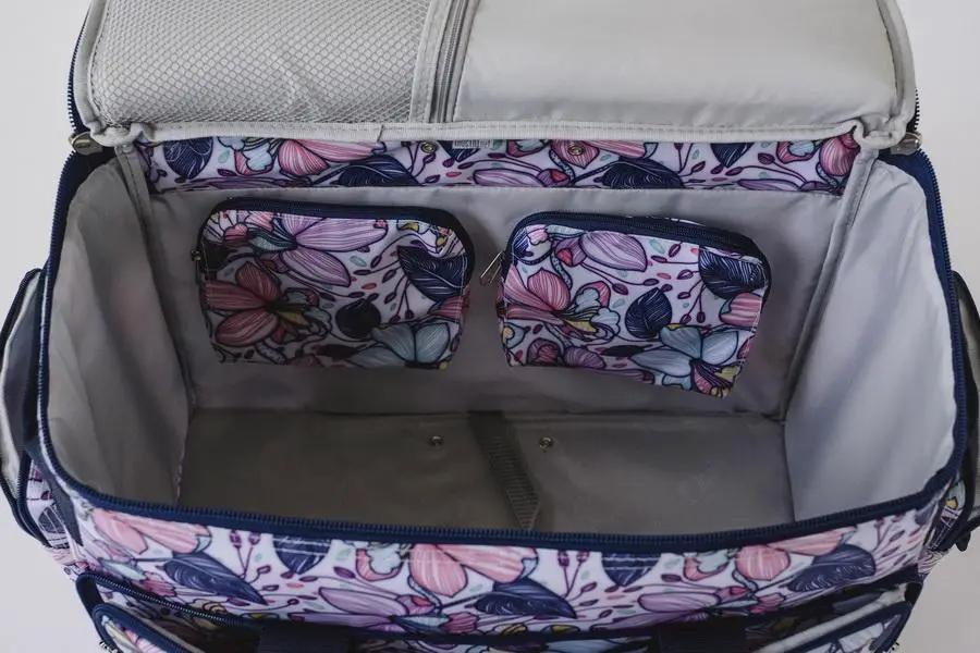 Bluefig Quilter Essential Combo: 19" Wheeled Bag, Project Bag and Satchel - Maisy - Sewingmachinesplus.com