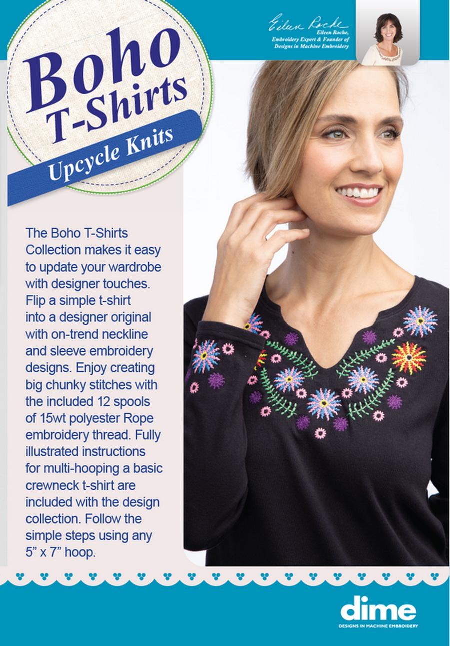 DIME Boho T-Shirts Designs (Earth Tones, Pastels, or Brights) - Sewingmachinesplus.com