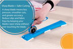 Grace TrueCut Sharpener for rotary cutters, blue base by Grace Company.