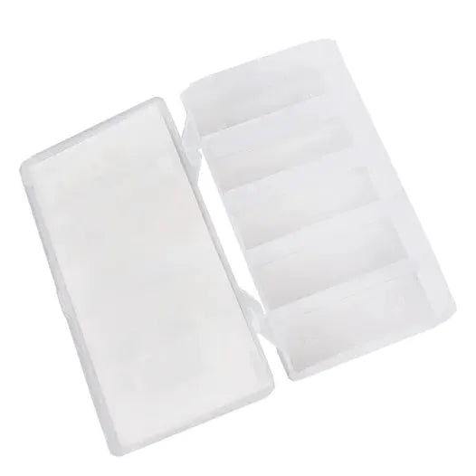 ArtBin bobbin storage box, white plastic organizer with multiple compartments for thread bobbins and spools