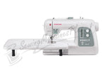 Singer 8500Q Modern Quilter sewing machine with extension table in white