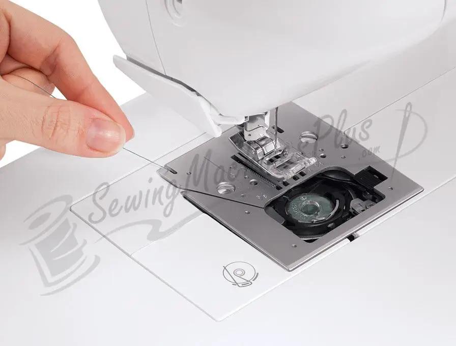 Singer 8500Q Modern Quilter sewing machine, white finish with metal needle plate visible