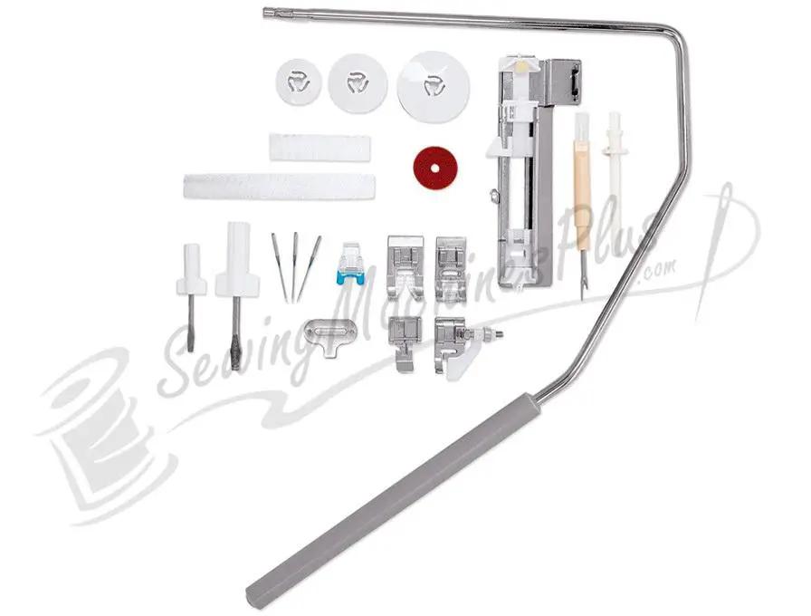 Singer 8500Q Modern Quilter sewing machine accessories set with presser feet and tools