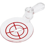 Janome Quilting Accessory Kit component, clear plastic with red circular alignment grid