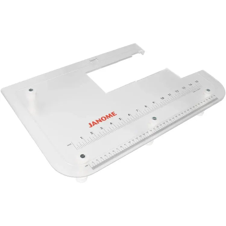 Janome Quilting Accessory Kit, white plastic base with built-in ruler scales