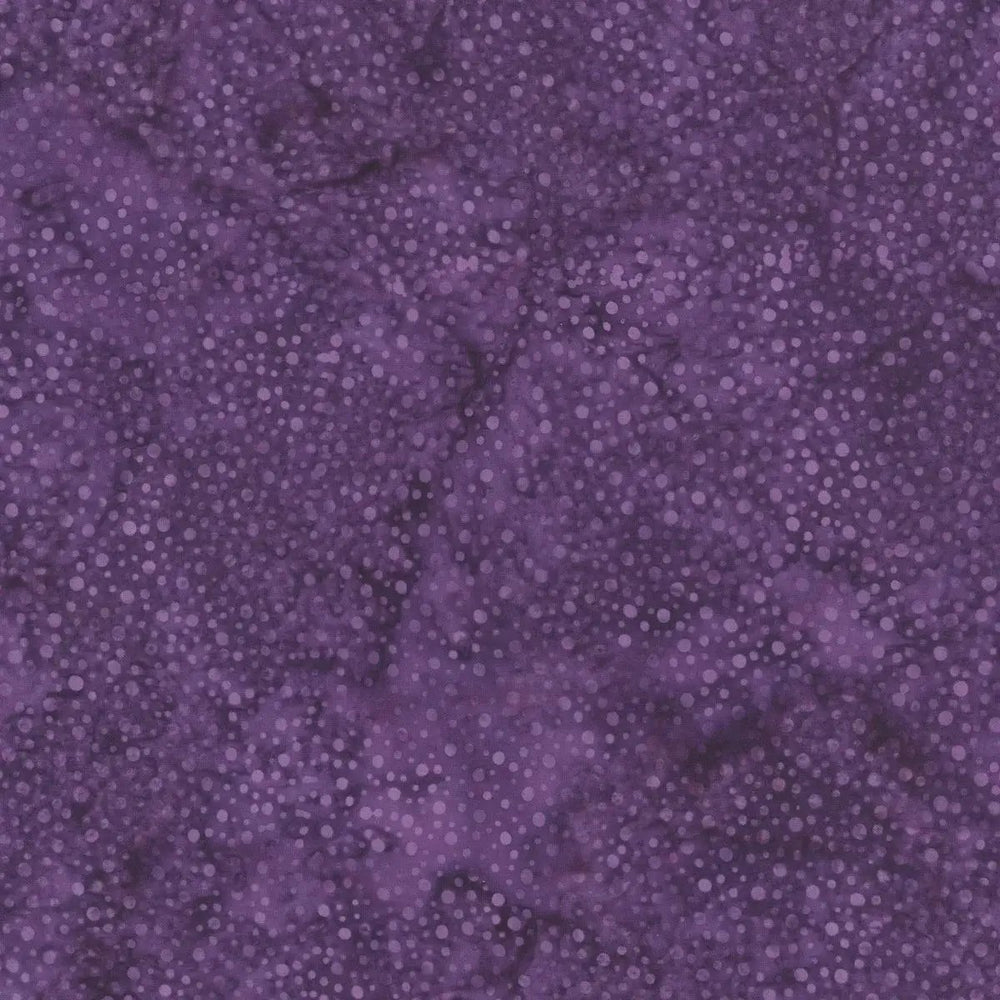 Bali Dots Eggplant purple batik quilting fabric by Hoffman Fabrics, SKU 885H-34