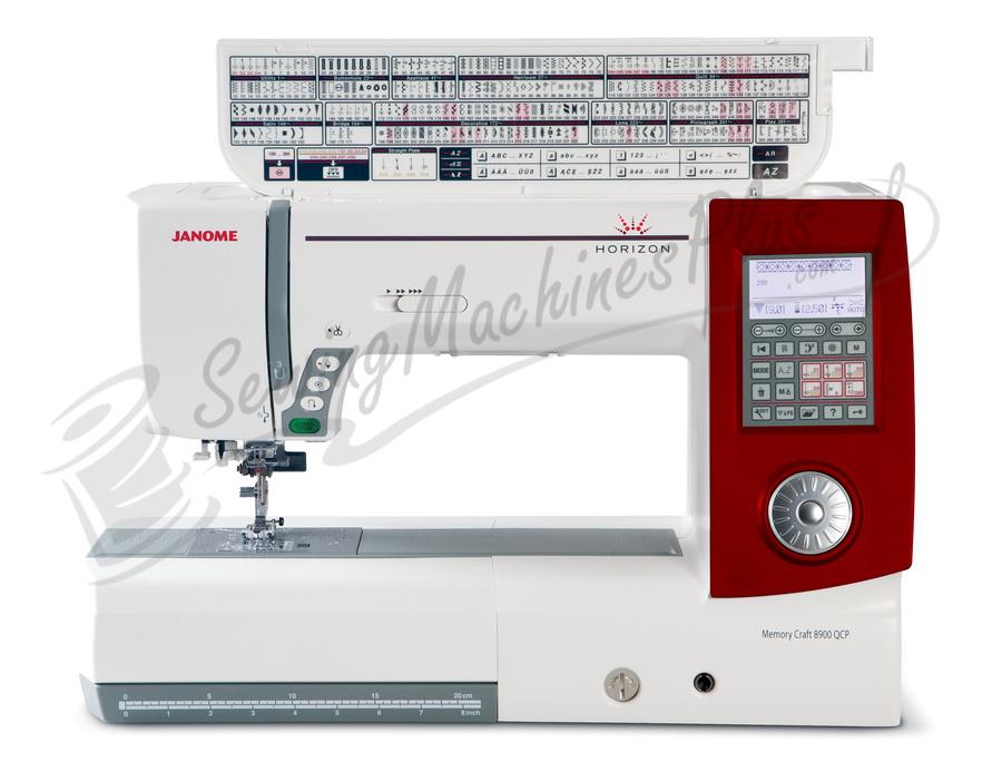 Janome Horizon 8900QCP Limited Edition Sewing Machine w/ Red Face Plate - Sewingmachinesplus.com