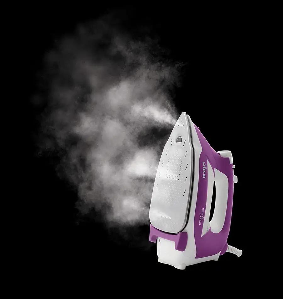 Oliso Ultra-Precision Steam Iron TG1100-P purple releasing steam