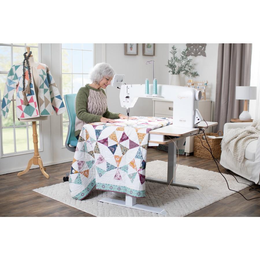 Baby Lock 20" Regalia ST Sit Down Longarm Stationary Machine With Standard Insert Table (Lift Table Upgrade Available) - Sewingmachinesplus.com