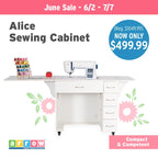 Arrow Sewing Alice Sewing Cabinet (Ash White or Teak Available)