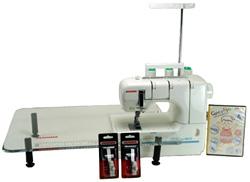 Janome CoverPro 900CP Cover Hem Machine w/ FREE extension table, elastic gatherers & accessories DVD - Sewingmachinesplus.com