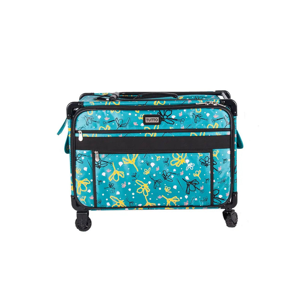 24" Tutto Machine on Wheels 1XL Turquoise  Yellow Daisies