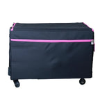 Tutto 29-inch EZ-Glide Trolley machine bag, black with pink zipper, craft machine case