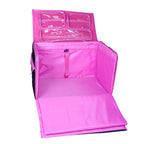 Tutto 29 inch EZ-Glide Trolley machine bag in pink and black with clear lid pockets.