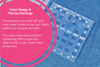 Grace TrueCut Original 9.5 by 9.5 in square ruler, translucent with 1/8 in grid lines by Grace Company