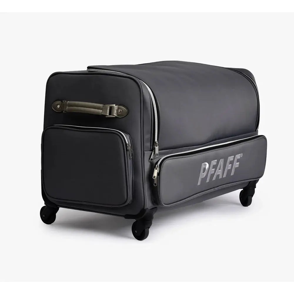 Pfaff Large Machine Rolling Case, black wheeled sewing machine bag.