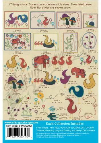 Anita Goodesign Mini Stitch Doodles Design Pack 94MAGHD - Sewingmachinesplus.com