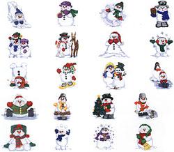 Dakota Collectibles embroidery designs - Playful Snowmen - Sewingmachinesplus.com