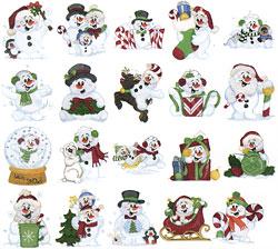Dakota Collectibles embroidery designs - Christmas Snowmen - Sewingmachinesplus.com