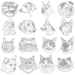 Dakota Collectibles Light Stitch Dogs w/ Cats (970536)