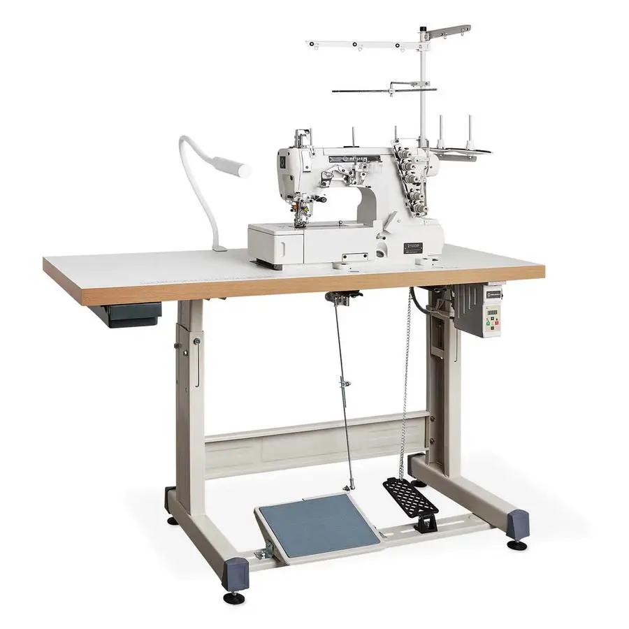 Reliable 3100IC Cylinder Bed Interlock Direct Drive Motor, Cover Stitch with Assembled Table and Uberlight 3100TL Light Lamp - Sewingmachinesplus.com