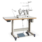 Reliable 3100IC Cylinder Bed Interlock Direct Drive Motor, Cover Stitch with Assembled Table and Uberlight 3100TL Light Lamp - Sewingmachinesplus.com