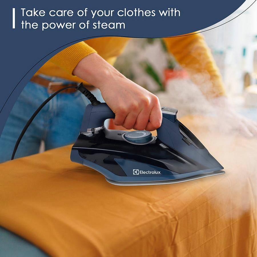 Electrolux 1700W Essential Steam Iron (Blue) - Sewingmachinesplus.com