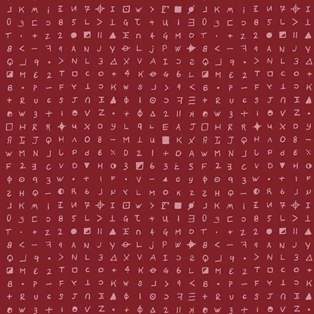 Andover Cryptography Coagulated red quilting fabric by Giucy Giuce