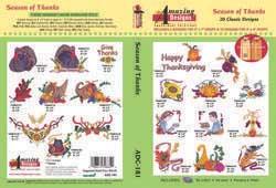 Season of Thanks Embroidery Designs