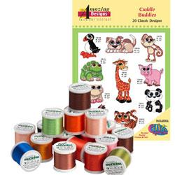 Amazing Designs Cuddle Buddies with Madeira 18 Spool Thread Kit