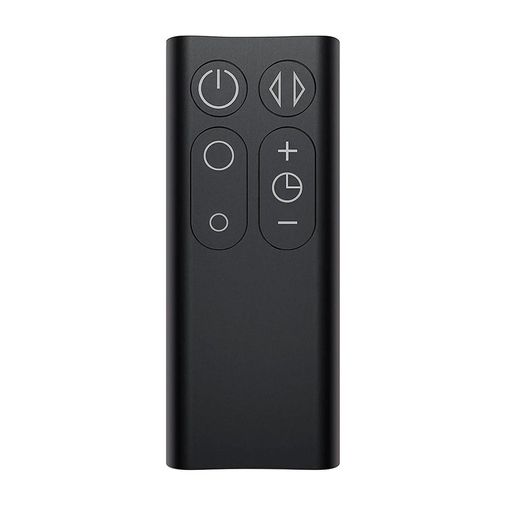 Dyson AM06 desk fan remote control in black with circular buttons