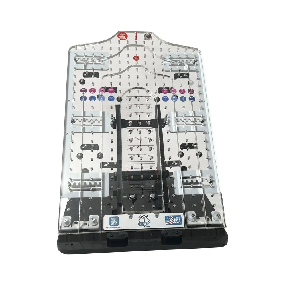 All in 1 Hooper Pro Starter Kit, clear acrylic hooper pegboard with metal hardware.