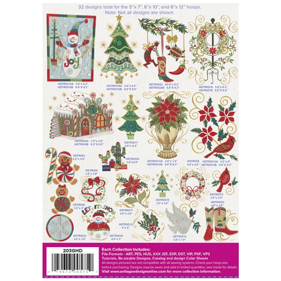 Anita Goodesign Christmas Trios 203AGHD