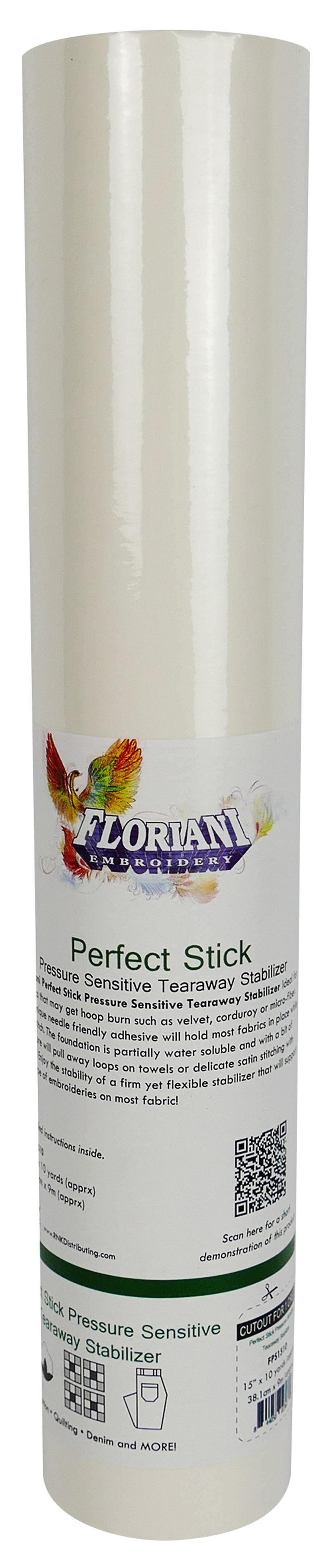 Floriani Perfect Stick Pressure Sensitive Stabilizer, 15 in x 10 yds
