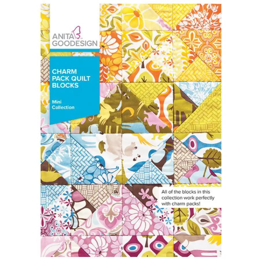 Charm Pack Quilt Blocks embroidery design software by Anita Goodesign; multi-color quilt block collage