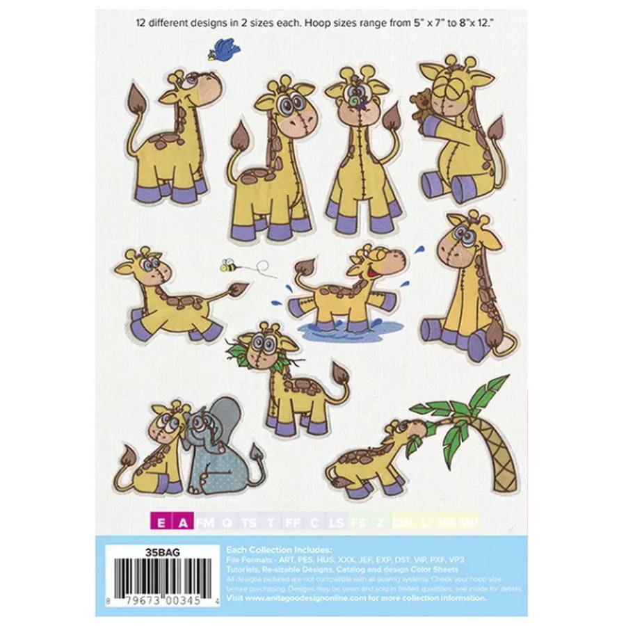 Anita Goodesign Baby Giraffes 35BAG