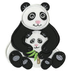 Anita Goodesign Baby Pandas embroidery design pack featuring black-and-white panda mother and cub with bamboo
